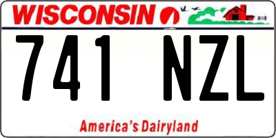 WI license plate 741NZL