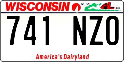 WI license plate 741NZO