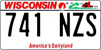 WI license plate 741NZS