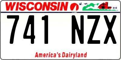 WI license plate 741NZX