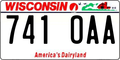 WI license plate 741OAA
