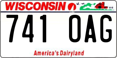 WI license plate 741OAG
