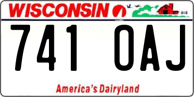 WI license plate 741OAJ