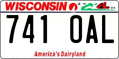 WI license plate 741OAL