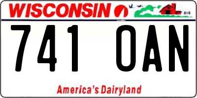 WI license plate 741OAN