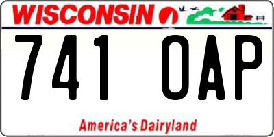 WI license plate 741OAP