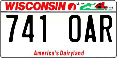 WI license plate 741OAR