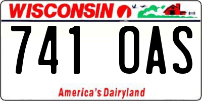 WI license plate 741OAS