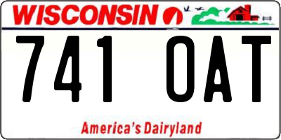 WI license plate 741OAT
