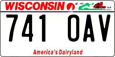 WI license plate 741OAV