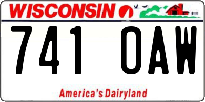 WI license plate 741OAW