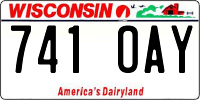 WI license plate 741OAY