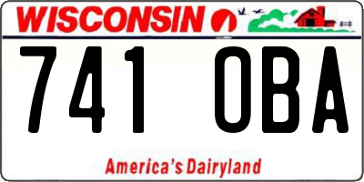 WI license plate 741OBA