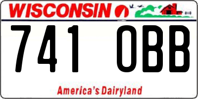 WI license plate 741OBB