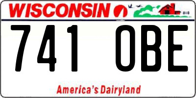 WI license plate 741OBE