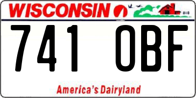 WI license plate 741OBF