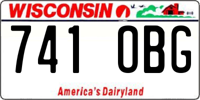 WI license plate 741OBG