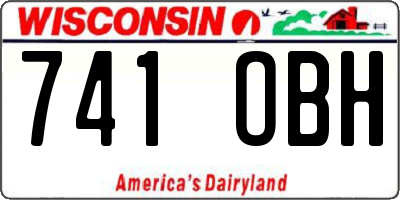 WI license plate 741OBH