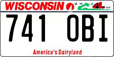 WI license plate 741OBI