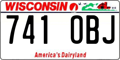 WI license plate 741OBJ