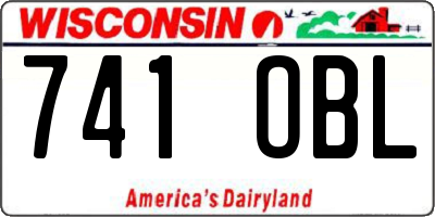 WI license plate 741OBL