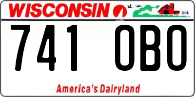 WI license plate 741OBO