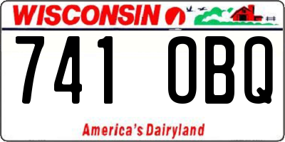 WI license plate 741OBQ
