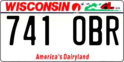 WI license plate 741OBR