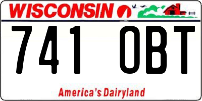 WI license plate 741OBT