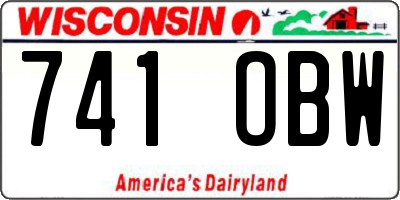 WI license plate 741OBW
