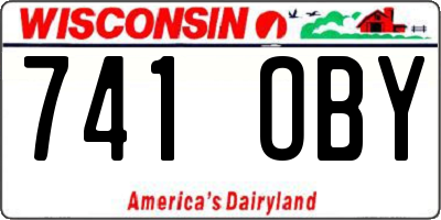 WI license plate 741OBY