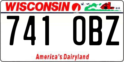 WI license plate 741OBZ