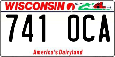 WI license plate 741OCA