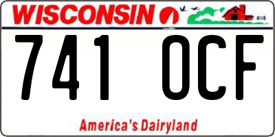 WI license plate 741OCF