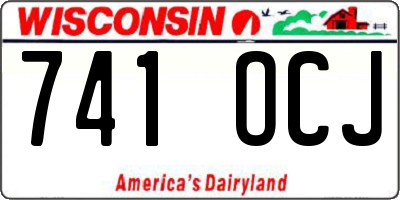 WI license plate 741OCJ