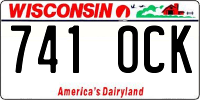 WI license plate 741OCK