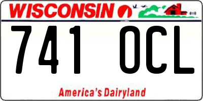 WI license plate 741OCL