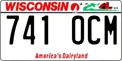 WI license plate 741OCM