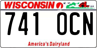 WI license plate 741OCN
