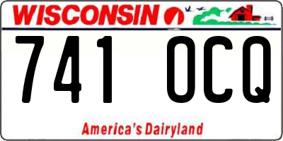 WI license plate 741OCQ