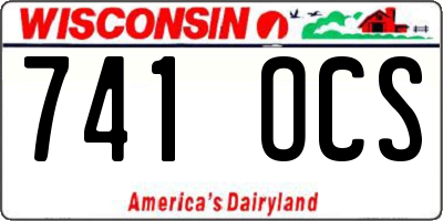 WI license plate 741OCS