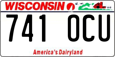 WI license plate 741OCU