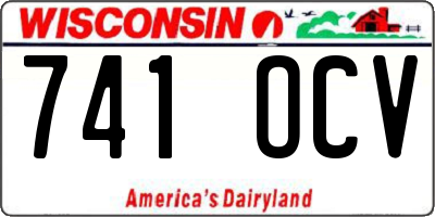 WI license plate 741OCV