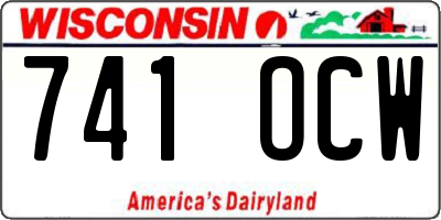 WI license plate 741OCW