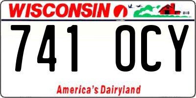 WI license plate 741OCY