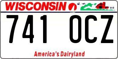 WI license plate 741OCZ