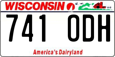 WI license plate 741ODH