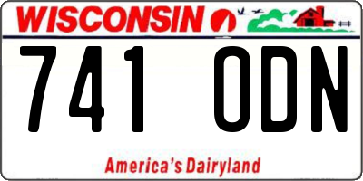 WI license plate 741ODN