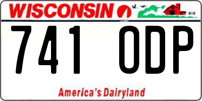 WI license plate 741ODP