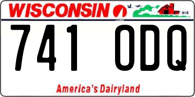 WI license plate 741ODQ